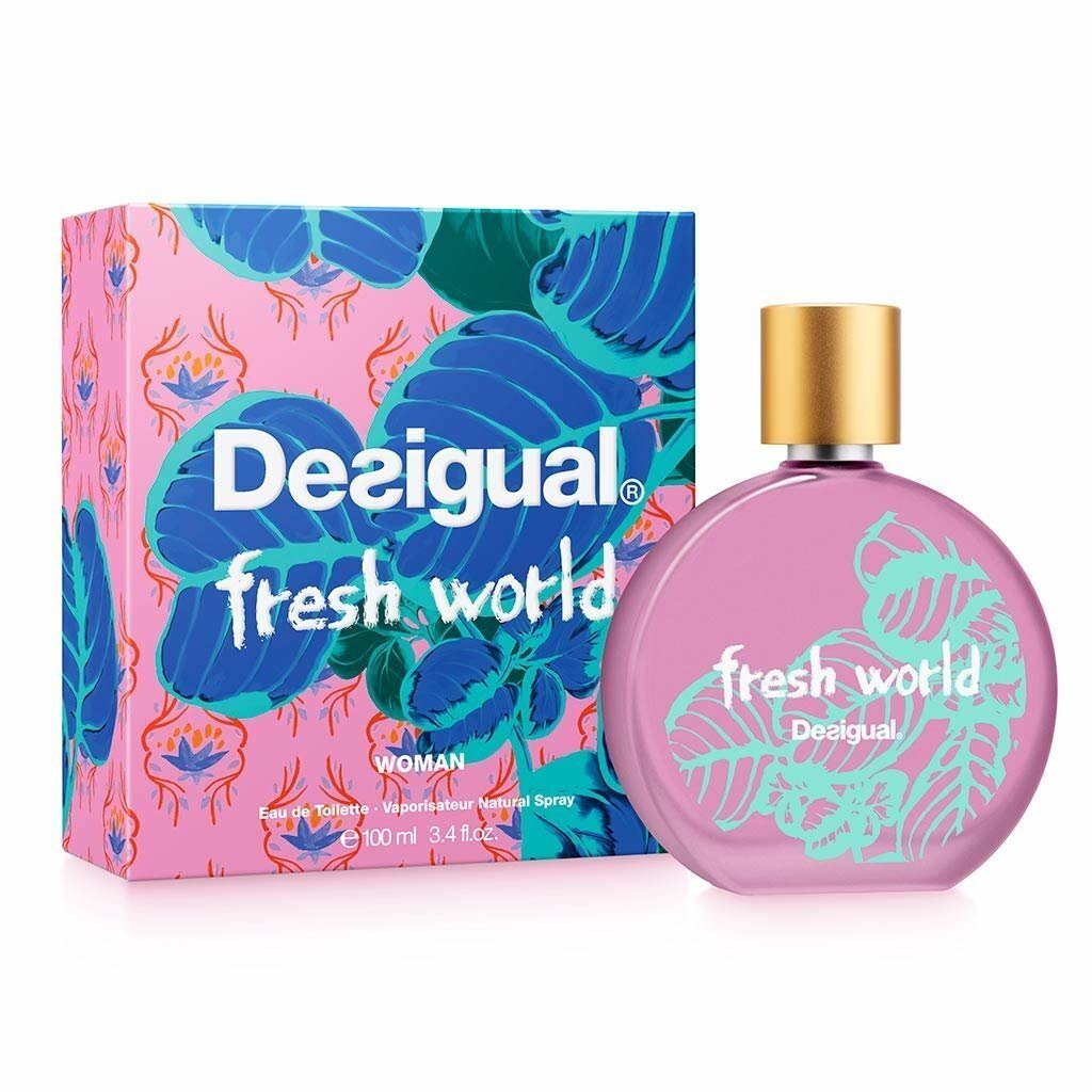 Tualettvesi Desigual Fresh World EDT naistele 100 ml hind ja info | Naiste parfüümid | kaup24.ee