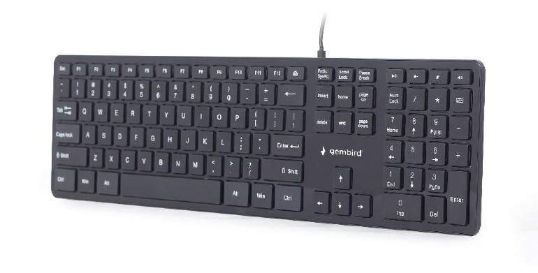 Juhtmega klaviatuur Gembird KB-MCH-02, ENG цена и информация | Klaviatuurid | kaup24.ee