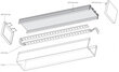 Pind/sisseehitatud anodeeritud alumiiniumprofiil mattklaasiga 1-2 rea LED-ribadele kipsplaadile, plaatidele, mööblile jne, 3m x 26mm x 23mm цена и информация | LED ribad | kaup24.ee