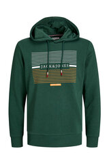 Jack & Jones pusa meestele 12249269DARKGREEN-M, roheline цена и информация | Мужские толстовки | kaup24.ee