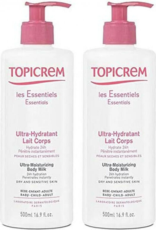 Ihupiim Topicrem Moisturing Body Milk Topicrem, 500 ml x 2 цена и информация | Kehakreemid, kehaspreid | kaup24.ee