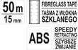 Mõõdulint klaaskiust, geodeetiline III klass 50mx15mm Yato YT-71541 hind ja info | Käsitööriistad | kaup24.ee
