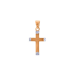 Золотой крестик 585, ZKUK0004, 0.74 г цена и информация | Украшения на шею | kaup24.ee