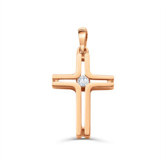 Золотой крестик 585, ZKUK0013, 1.26 г цена и информация | Украшения на шею | kaup24.ee