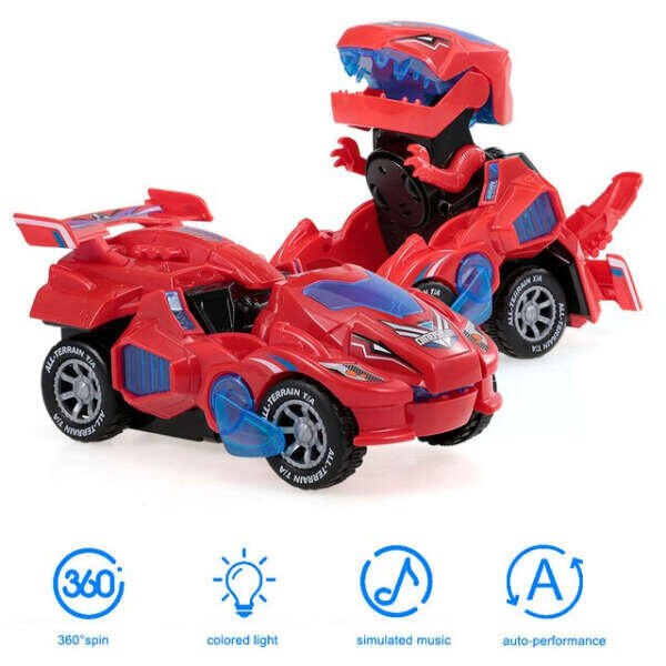 Transformeeruv dinosaurus, punane hind ja info | Poiste mänguasjad | kaup24.ee