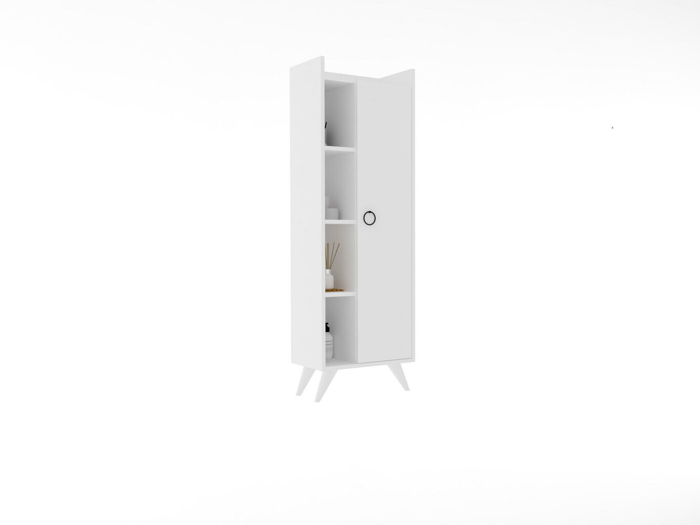 Vannitoa kapp Asir, 50x140x31,8 cm, valge hind ja info | Vannitoakapid | kaup24.ee