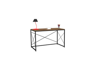 Стол Asir, 121х72х60 см, коричневый/черный цена и информация | Компьютерные, письменные столы | kaup24.ee