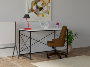 Laud Asir, 121x72x60 cm, valge/must цена и информация | Компьютерные, письменные столы | kaup24.ee