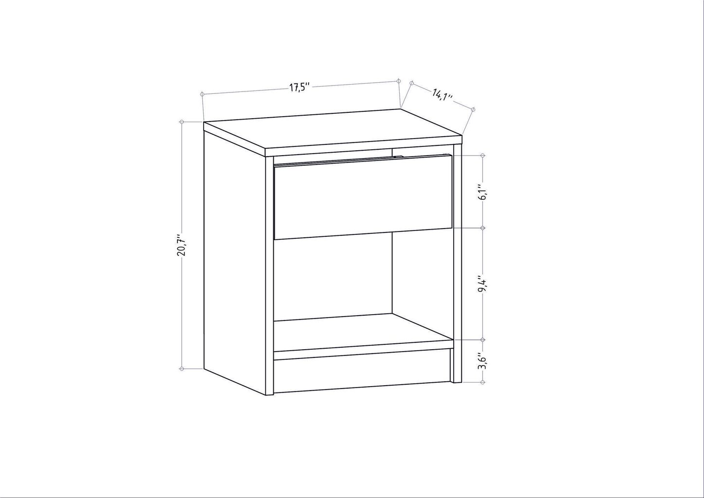 Öökapp Asir, 44,6x35,9x52,8 cm, valge цена и информация | Öökapid | kaup24.ee