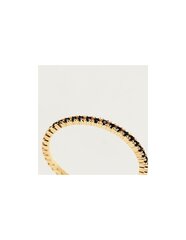 PDPAOLA Минималистское позолоченное кольцо с черными цирконами Black Essential Gold AN01-348 цена и информация | Кольцо | kaup24.ee