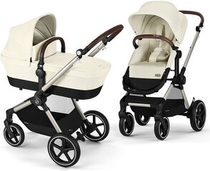 Cybex universaalne jalutuskäru Eos Lux, Seashell Beige, taupe raam hind ja info | Vankrid, jalutuskärud | kaup24.ee