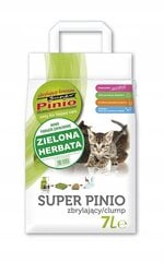 Paakuv kassiliiv kassidele Super Pinio Clumping Crumble Green Tea 7 l hind ja info | Kassiliiv | kaup24.ee