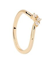 PDPAOLA Decent Gold Plated Cubic Zirconia Ring Mini Crown Essentials AN01-826 цена и информация | Кольцо | kaup24.ee