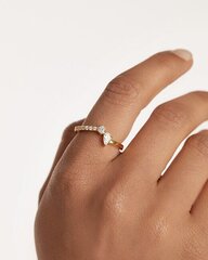 PDPAOLA Красивое позолоченное кольцо с цирконами Ava Essentials AN01-863 цена и информация | Кольцо | kaup24.ee