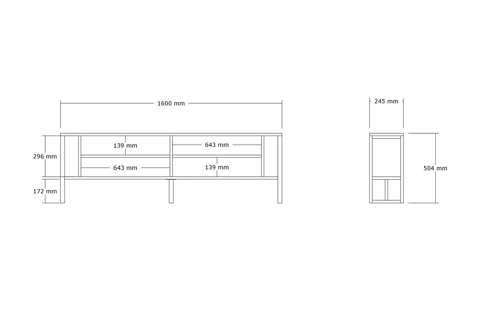 TV alus Asir, 160x50,4x24,5 cm, pruun цена и информация | TV alused | kaup24.ee