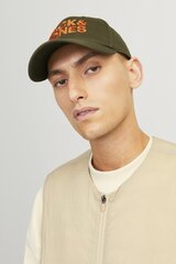 Jack & Jones мужская кепкa, зеленая цена и информация | Мужские шарфы, шапки, перчатки | kaup24.ee