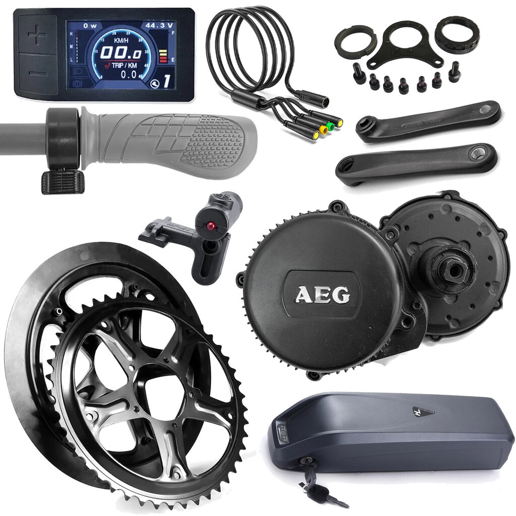 Komplekt elektrijalgrattale AEG 500 W 36 V 10,4 Ach 44T, akuga hind ja info | Muud jalgratta varuosad | kaup24.ee