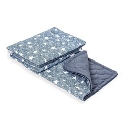 Комплект из подушки и одеяла CebaBaby Blue Stars, 75x100, 2 части цена и информация | Детское постельное бельё | kaup24.ee