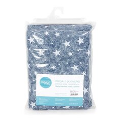 Комплект из подушки и одеяла CebaBaby Blue Stars, 75x100, 2 части цена и информация | Детское постельное бельё | kaup24.ee