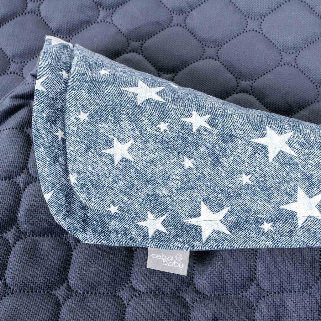 CebaBaby teki- ja padjakomplekt Blue Stars, 75x100, 2-osaline цена и информация | Beebide ja laste voodipesu | kaup24.ee