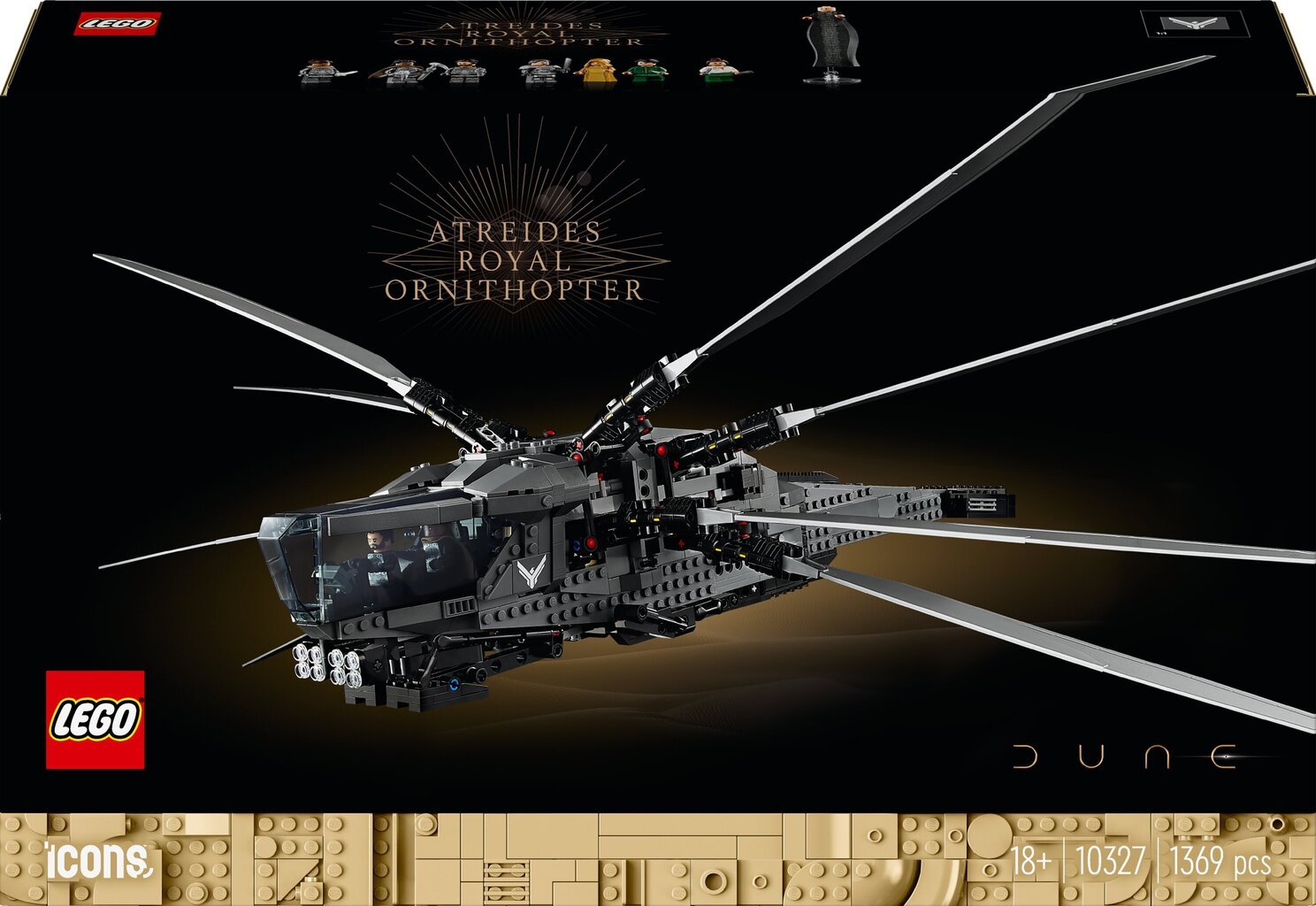 10327 Lego® Icons Dune – Atreides Royal Ornithopter цена и информация | Klotsid ja konstruktorid | kaup24.ee