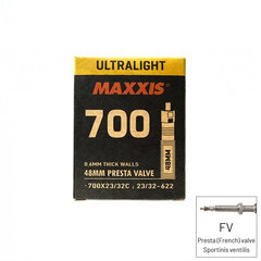 Камера для велопокрышки Maxxis 700x23/32 FV, 28 ", 48 мм цена и информация | Покрышки, шины для велосипеда | kaup24.ee