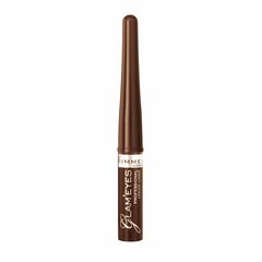 Vedel silmalainer Rimmel Glam'Eyes Professional 3.5 ml, 002 Brown Velvet цена и информация | Тушь, средства для роста ресниц, тени для век, карандаши для глаз | kaup24.ee