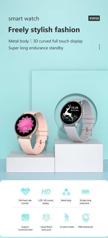 G. Rossi SW015 Pink hind ja info | Nutikellad (smartwatch) | kaup24.ee