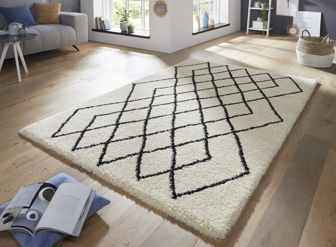 Vaip Mint Rugs Allure Cream Black, 80x150 cm цена и информация | Vaibad | kaup24.ee