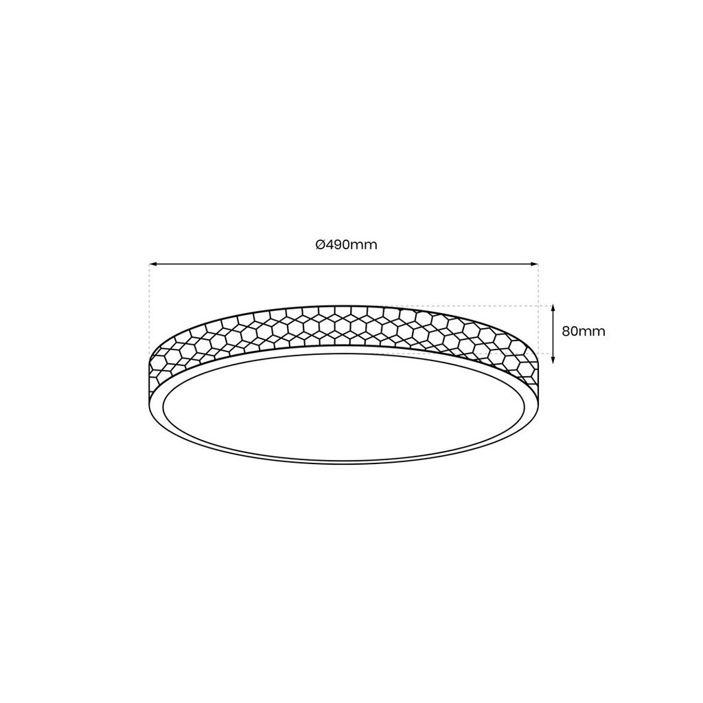 Plafoonid läikiv läbipaistev, 34w ø490 mm цена и информация | Laelambid | kaup24.ee