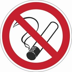 Наклейка «Курение запрещено», 90х90мм. цена и информация | Информационные знаки | kaup24.ee