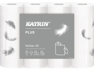 Полотенца кухонные бумажные Katrin Plus Kitchen, рулон, 12м, 2 слоя, целлюлоза, 4 рулона. цена и информация | Туалетная бумага, бумажные полотенца | kaup24.ee