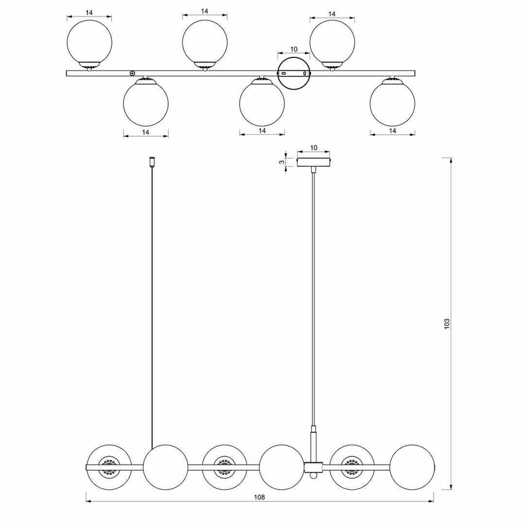 Rippvalgusti Pop 6xe14 hind ja info | Rippvalgustid | kaup24.ee