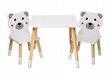 Laud 2 tooliga MPMax Bear, valge hind ja info | Laste lauad ja toolid | kaup24.ee