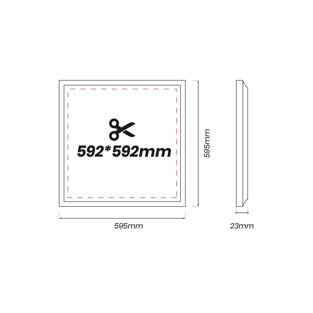 LEDpaneel, 40w 4000k, 60x60 цена и информация | Seinavalgustid | kaup24.ee