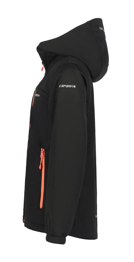 Icepeak laste softshell jope KLEVE JR, must цена и информация | Tüdrukute joped ja mantlid | kaup24.ee