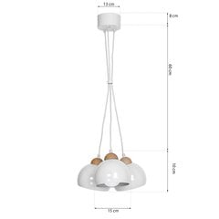 подвесной светильник dama 3xe27, белый цена и информация | Люстры | kaup24.ee