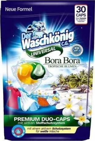 Der Waschkonig C.G. Bora Bora pesukapslid, universaalne, 30 tk x 18 g hind ja info | Pesuvahendid | kaup24.ee