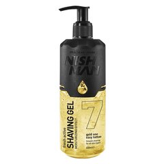 Гель для бритья Nishman Shaving Gel N.7 Gold One, 400 ml цена и информация | Косметика и средства для бритья | kaup24.ee