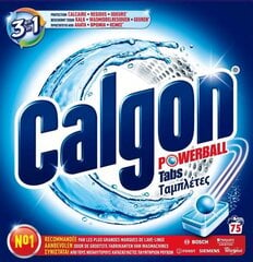 Calgon 3 in 1 tabletid pesumasinale, 75 tk цена и информация | Средства для стирки | kaup24.ee