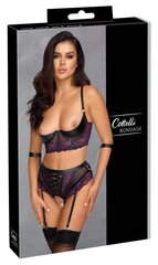 Комплект нижнего белья Cottelli Bondage, черный цвет, 85C/XL цена и информация | Сексуальное женское белье | kaup24.ee