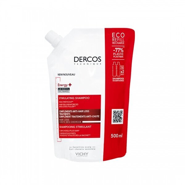 Tugevdav šampoon Vichy Dercos ECO Refill Energy+, 500ml цена и информация | Šampoonid | kaup24.ee