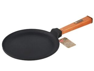Чугунная сковорода 24х4 см с деревянной ручкой. цена и информация | Cковородки | kaup24.ee