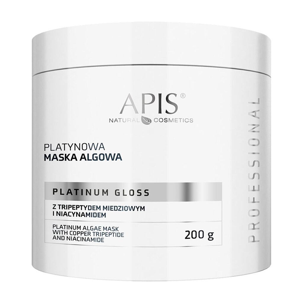 apis platinum gloss plaatina vetikamask mee tripeptiidi ja niatsiinamiidiga 200 g цена и информация | Näomaskid, silmamaskid | kaup24.ee