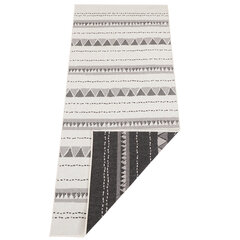 Kahepoolne vaip - matt NORTHRUGS Twin Supreme Black Cream, 80x350 cm hind ja info | Vaibad | kaup24.ee