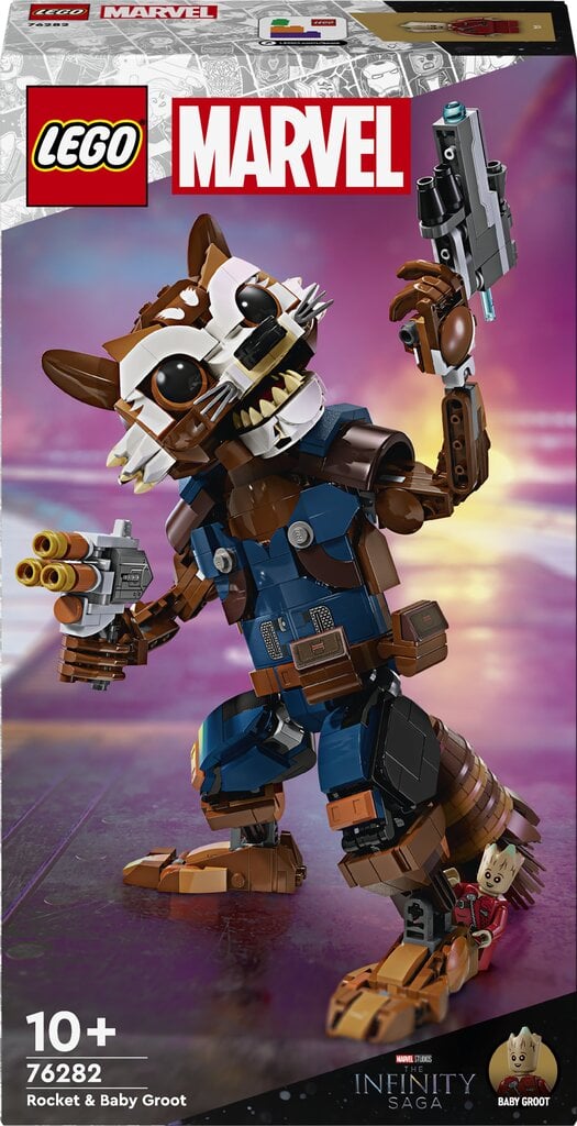 76282 Lego® Marvel Rocket ja Beebi-Groot 76282 цена и информация | Klotsid ja konstruktorid | kaup24.ee