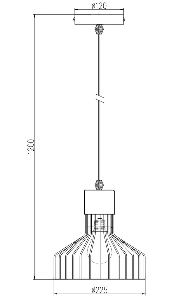 Ripplamp G.Lux GT-655-1S Wire цена и информация | Rippvalgustid | kaup24.ee