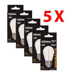 Комплект LED ламп Visional filament, E27, 100лм, 2700K, 5 шт. цена и информация | Лампочки | kaup24.ee