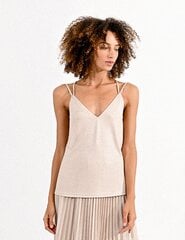 Женская блузка Molly Bracken, бежевый цвет цена и информация | Женские блузки, рубашки | kaup24.ee