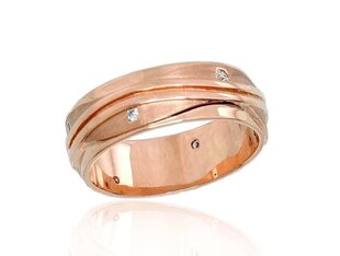 Золотое обручальное кольцо "Гармония IV" из красного золота 585 пробы DS00G480 цена и информация | Кольцо | kaup24.ee